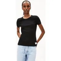 ARMEDANGELS ARMEDANGELS KARDAA Damen Ripp-T-Shirt aus Bio-Baumwoll Mix, Black, – Produktbild 2 von 4