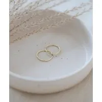 pikfine pikfine Minimalistische Creolen "Franka" 3 Größen // vergoldet – Produktbild 3 von 6