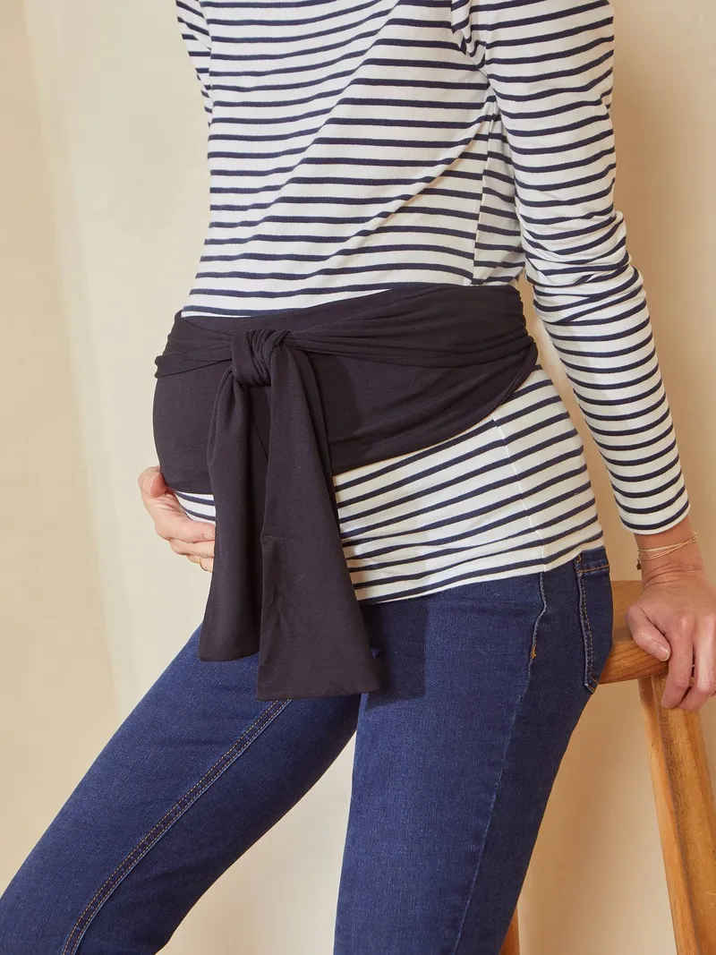 Vertbaudet Bauchband für die Schwangerschaft zum Binden, Schwarz, – Produktbild 2 von 4