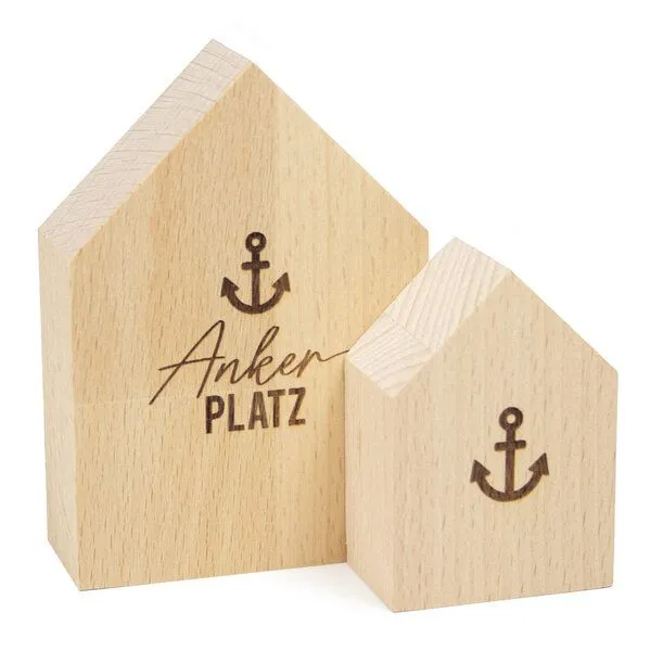 Bow & Hummingbird Bow & Hummingbird 2er Set Deko-Holzhäuschen Ankerplatz – Produktbild 4 von 4