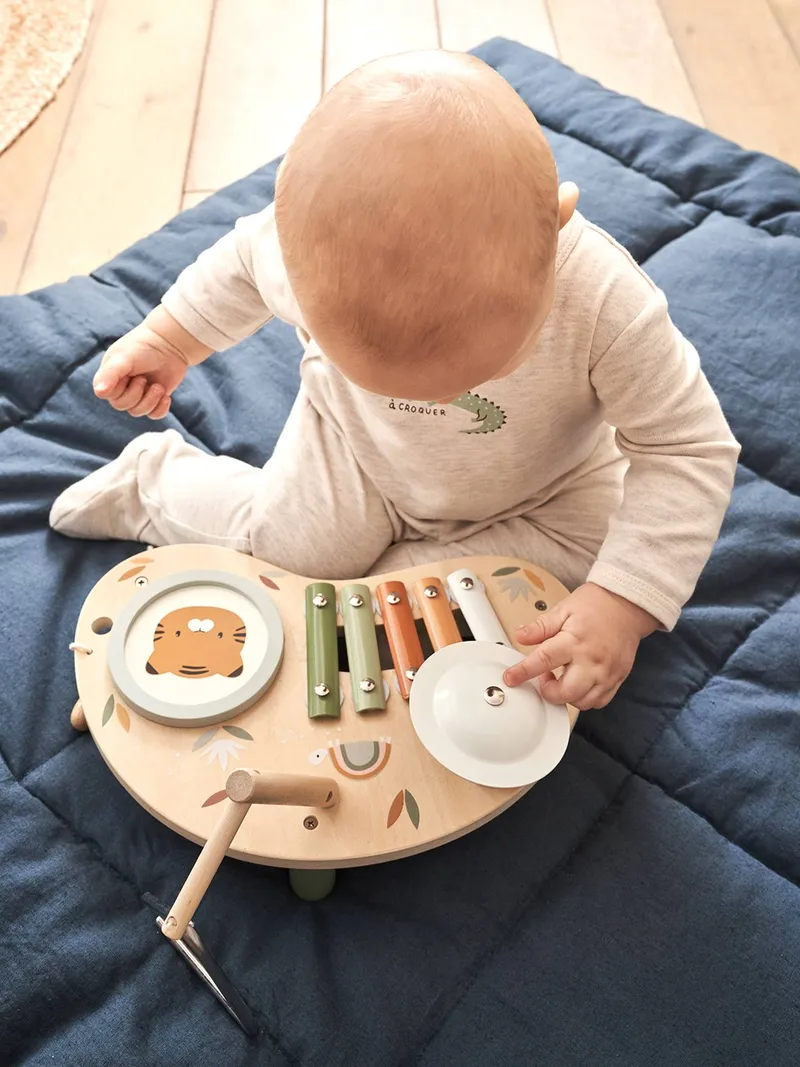 Vertbaudet Baby Musik-Spieltisch TANSANIA, Braun, – Produktbild 1 von 4