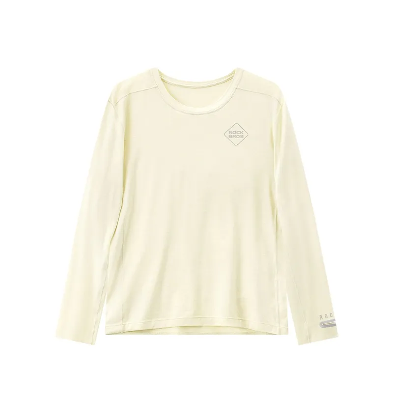 Rockbros Herren-Radtrikot aus Merinowolle und Tencel - Beige / M – Produktbild 1 von 1