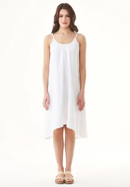 ORGANICATION ORGANICATION Spaghettiträger-Kleid aus Bio-Baumwolle, Weiß(white), – Produktbild 1 von 4