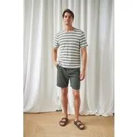 TWOTHIRDS TWOTHIRDS Wight Green Stripes T-Shirt – Produktbild 1 von 1
