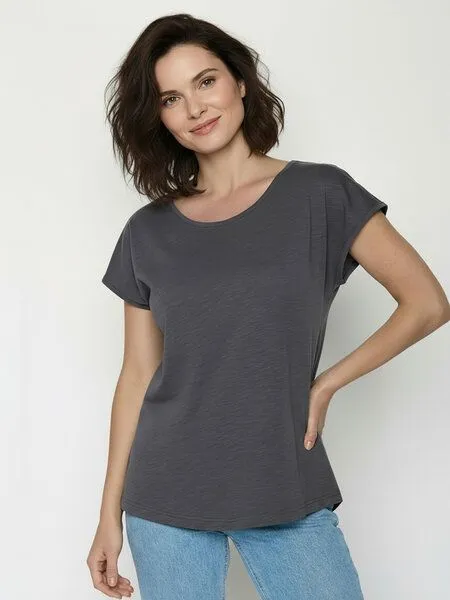 GreenBomb GREENBOMB Basic Cool - Lässiges T-Shirt aus Bio-Baumwolle / GOTS / Fair & Vegan, Grau (gravel), – Produktbild 1 von 4