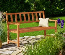 Casaria® Gartenbank Kensington Akazienholz 120x90x50-58cm – Produktbild 1 von 1
