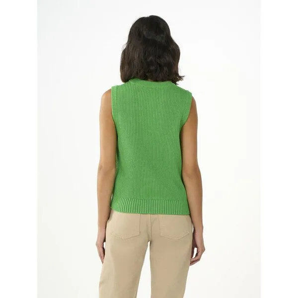 KnowledgeCotton Apparel KnowledgeCotton Apparel Strick-Pullunder aus Bio-Baumwolle und Modal, Grün (vibrant green), – Produktbild 2 von 4