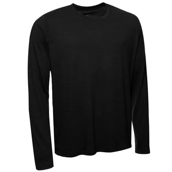 Kaipara - Merino Sportswear Kaipara - Merino Sportswear Urban Merino Longsleeve Herren Regular 200, Black, – Produktbild 2 von 2