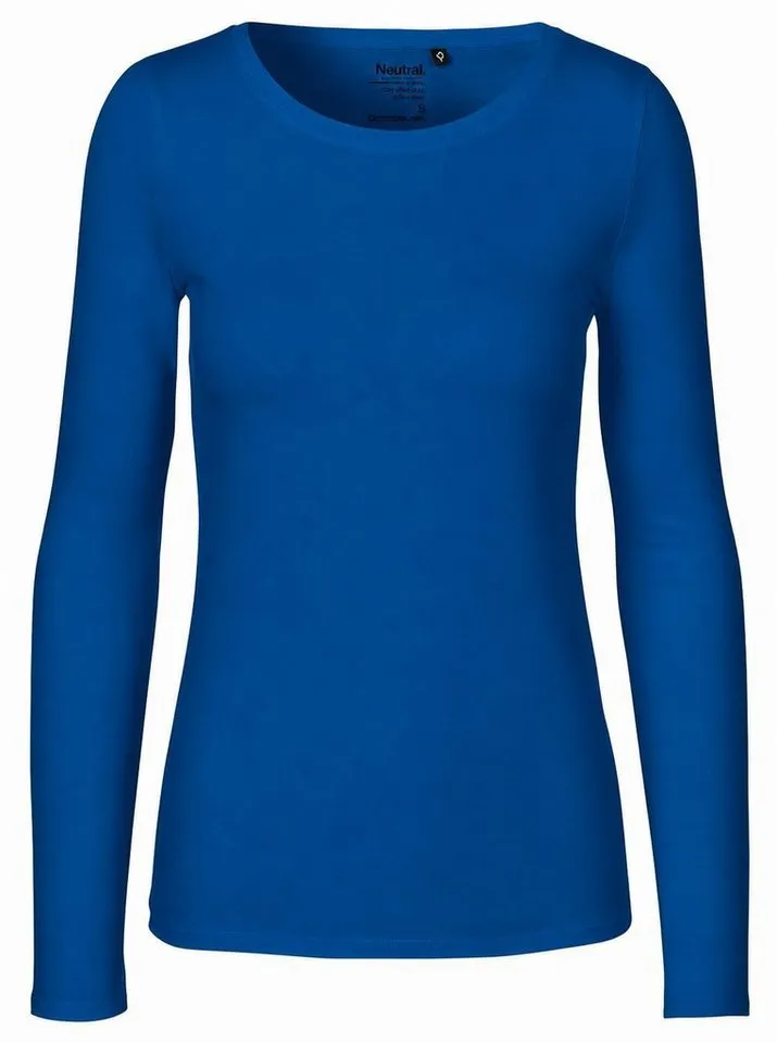Neutral Neutral Langarmshirt Damen Long Sleeve T-Shirt / 100% Fairtrade-Baumwolle, Royal, – Produktbild 2 von 3