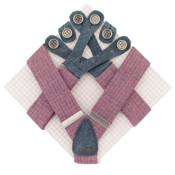 klYmp klYmp Hosenträger Leinen Vegan, Mauve, – Produktbild 1 von 4