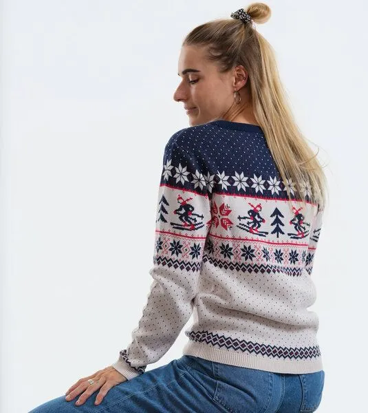 Gary Mash GARY MASH Pullover Lamona aus feinem Jacquardstrick, Skifahrer (blau), – Produktbild 3 von 4