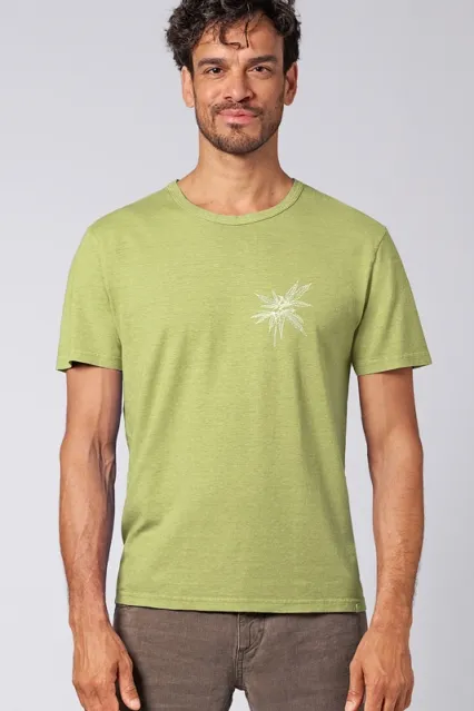 HempAge Hempage Herren vegan T-Shirt Timeless Mit Aufdruck Bambusgrün, Grün, – Produktbild 2 von 2
