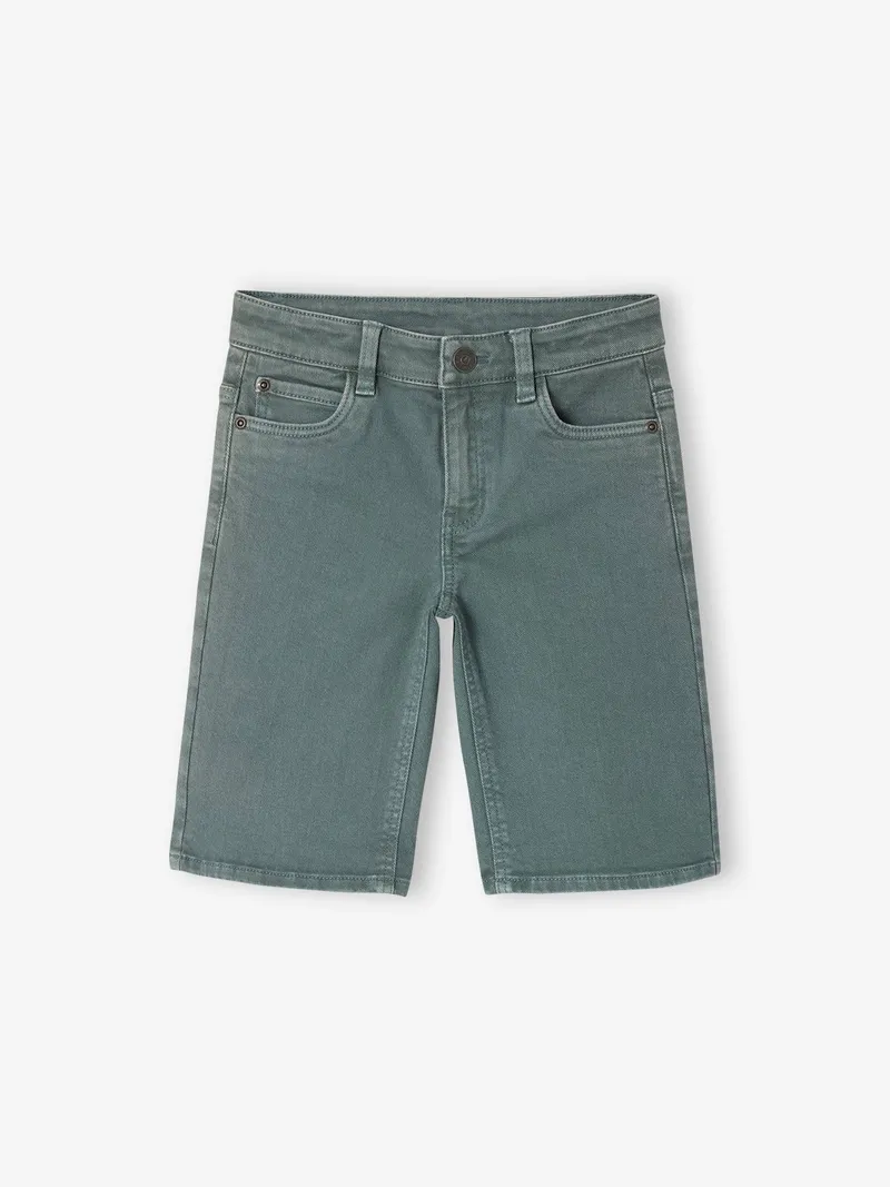 Vertbaudet Bermudas Jungen 5-Pocket-Form, Smaragdgrün, – Produktbild 2 von 3