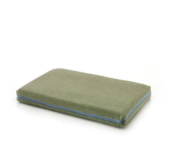 CHILL THE DOG® CHILL THE DOG® Hundematte orthopädisch & waschbar – Bio-Hanf & Kokos-Latexmatratze, Forrest green (grün) rv hellbl, – Produktbild 2 von 4