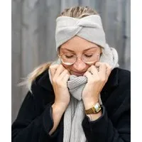 obumi obumi STIRNBAND KNOT AUS KASCHMIR (100% RECYCLED), Soft grey, – Produktbild 1 von 1