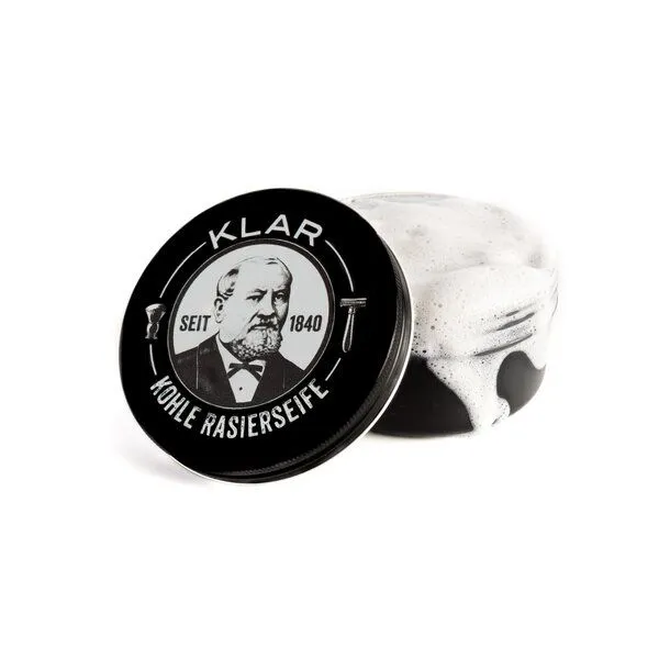 Klar Seifen Klar Seifen Rasierseife Aktivkohle, 110 g, palmölfrei – Produktbild 1 von 3