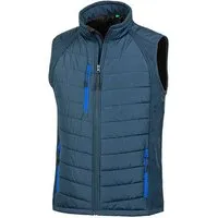 Result Genuine Recycled Result Genuine Recycled Reduzierte Herren Weste Steppweste Atmungsaktiv Wasserabweisend Bodywarmer bis Größe 4XL Wattiert Padded Übergangsweste, Navy/royal, – Produktbild 1 von 1