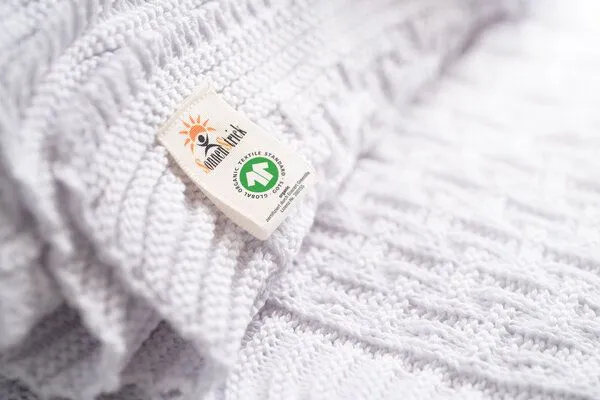 Sonnenstrick Sonnenstrick Babydecke Karostrickmotiv, Weiß, – Produktbild 5 von 5