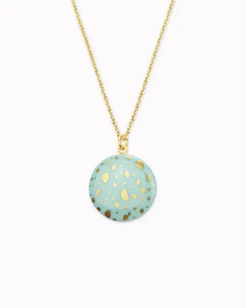 lille mus lille mus Halskette mit Porzellananhänger TERRAZZO, Mint, – Produktbild 1 von 2