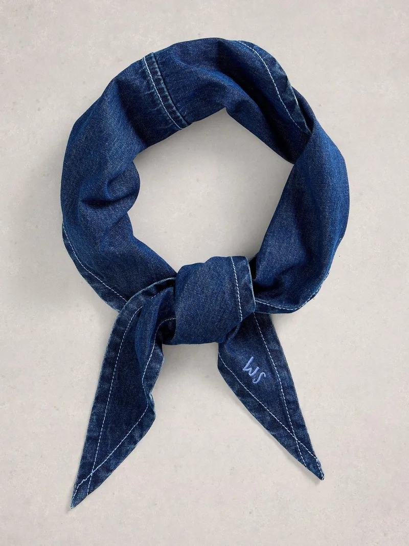 White Stuff Dreieckstuch Charlie aus Denim - Einheitsgröße, Dunkeldenim, – Produktbild 2 von 4