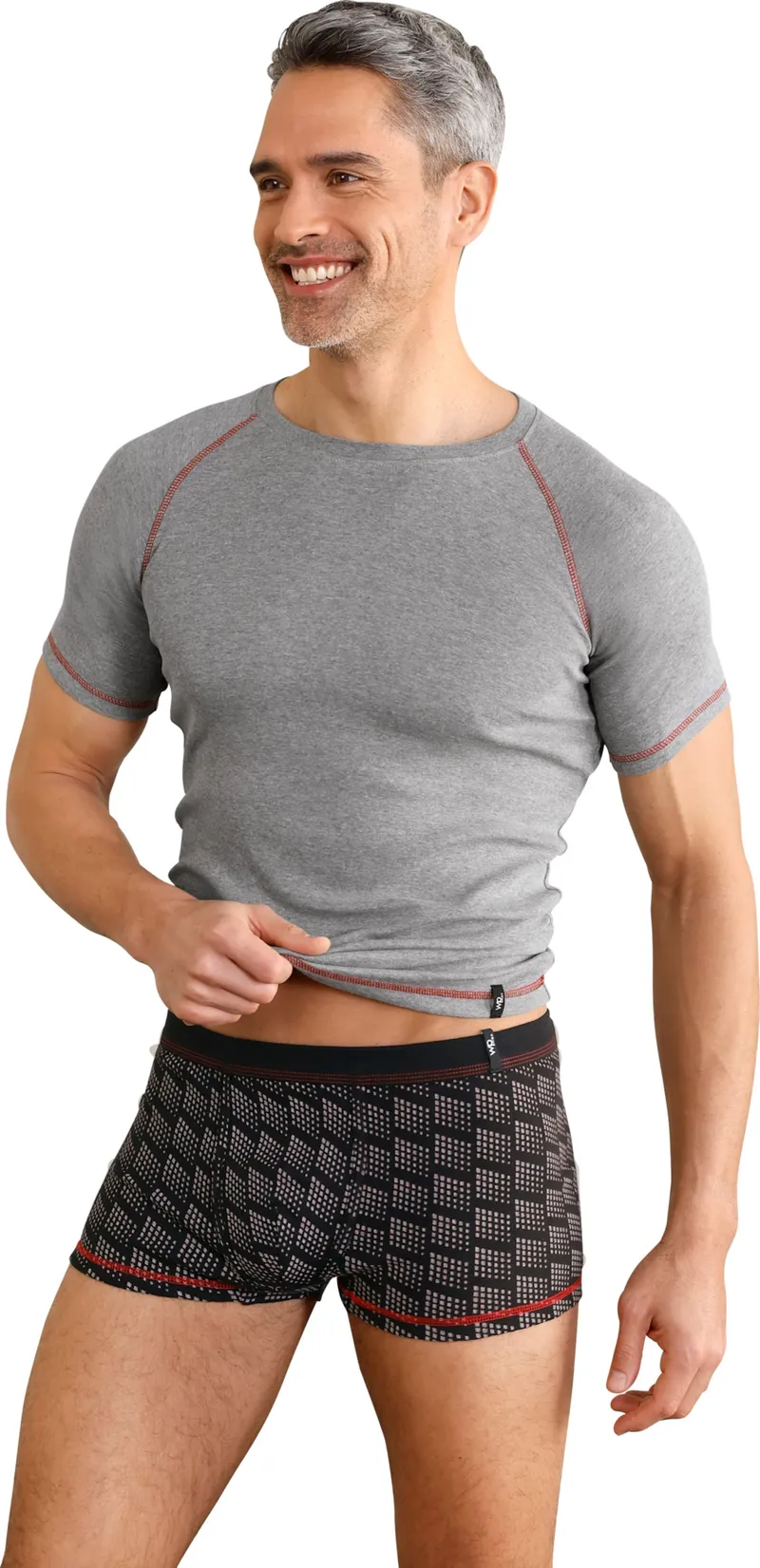 wäschepur men Shirt anthrazit-meliert, Anthrazit-meliert, – Produktbild 2 von 3
