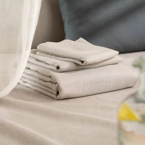 nahtur-design nahtur-design Sommer-Leinenbettwäsche | 100% Bioleinen | ungefärbt, Natur, – Produktbild 3 von 4