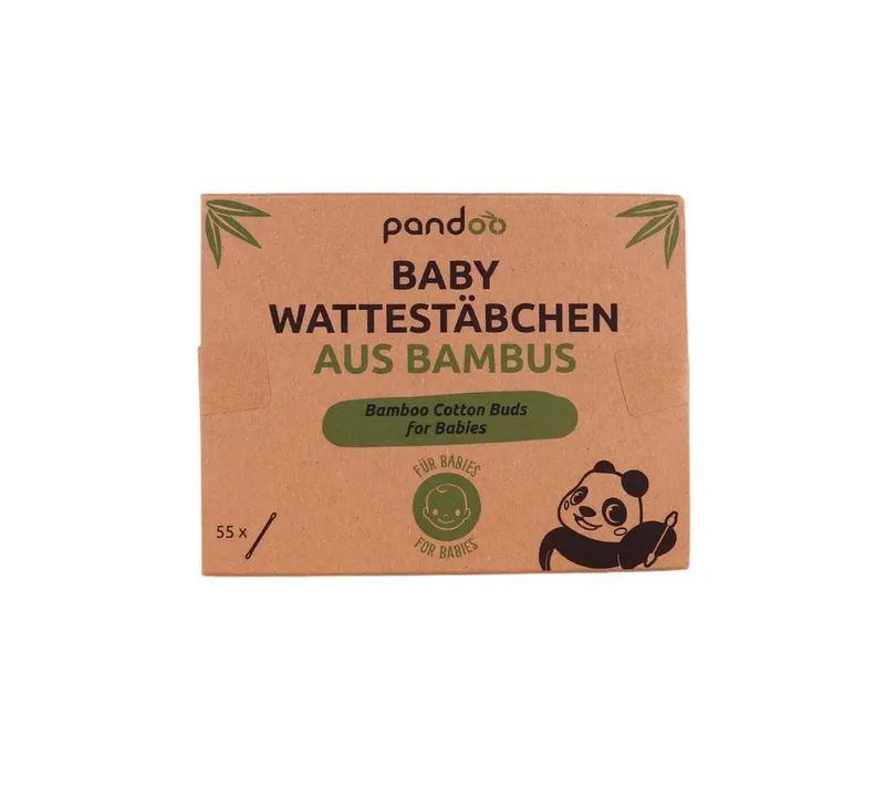pandoo pandoo Ohrenreiniger Wattestäbchen für Kinder und Babys mit Sicherheitskopf, 55-tlg. – Produktbild 3 von 5