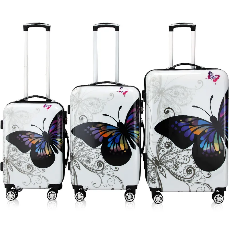Casaria® Casaria Deuba Butterfly Hartschalenkofferset – Produktbild 1 von 1