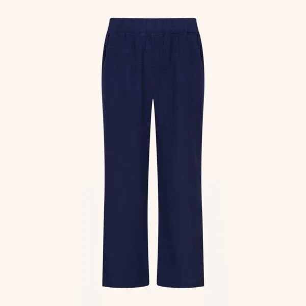 NORDLICHT NORDLICHT Damen Hose aus Bio-Baumwolle Musselin LEJA, Blau, – Produktbild 2 von 4
