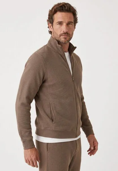 ORGANICATION ORGANICATION JORRIN | Waffel-Jacke aus Bio-Baumwolle & recyceltem Polyester, Brown, – Produktbild 4 von 4