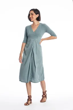 RAVENS VIEW IBIZA RAVENS VIEW IBIZA Damen vegan Kleid City Ls Chinois Grün – Produktbild 1 von 1