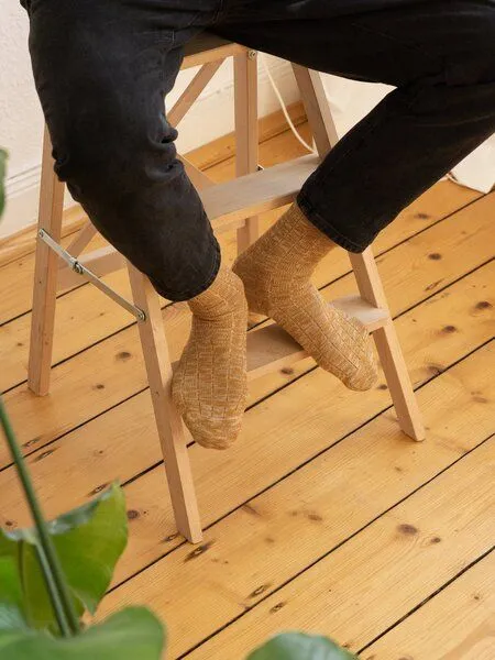 FUXBAU FUXBAU Socken meliert, Senfgelb meliert, – Produktbild 4 von 4
