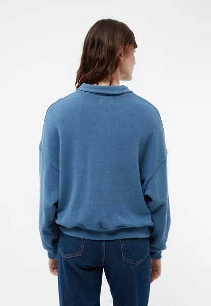 Givn Berlin Givn Berlin Sweater GBRESA aus recycelter Baumwolle mit Kragen, Distant blue, – Produktbild 4 von 4