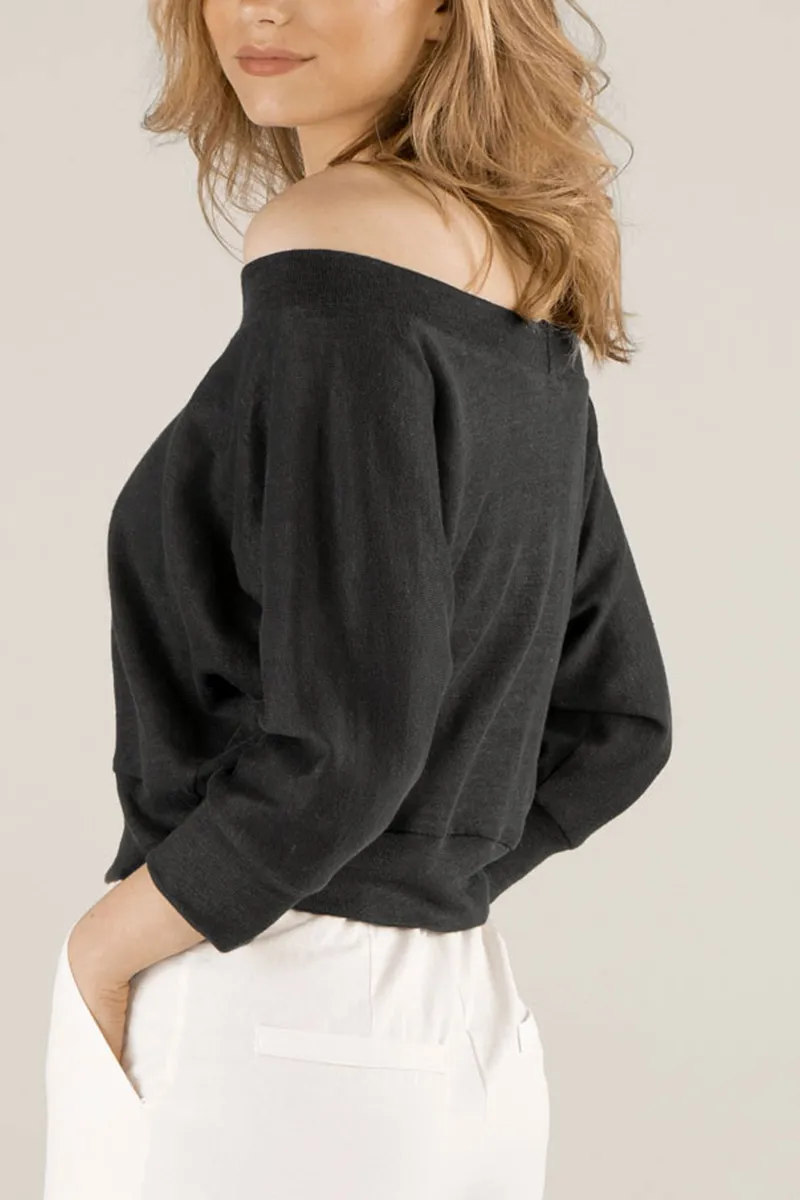 TAWAST TAWAST Damen vegan Pullover Sunlight Play, Schwarz, – Produktbild 2 von 2