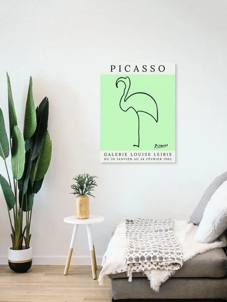 Photocircle Photocircle Poster / Leinwandbild - Picasso Flamingo – grün – Produktbild 4 von 4