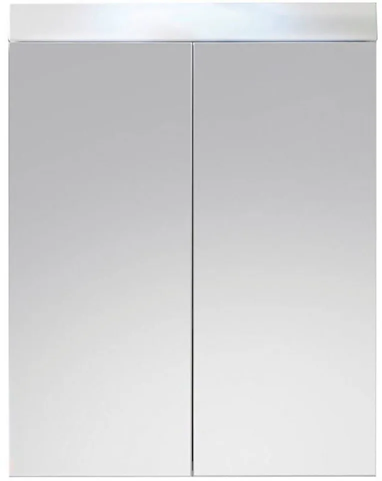 welltime Spiegelschrank Avena Badezimmerschrank wahlweise mit Aufsatzleuchte - (B/T/H) 60/17/77 cm, Weiß, – Produktbild 2 von 4