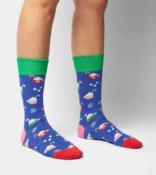 DillySocks DillySocks Socken Christmas Latte aus Biobaumwoll-Mix, Blau, – Produktbild 3 von 4