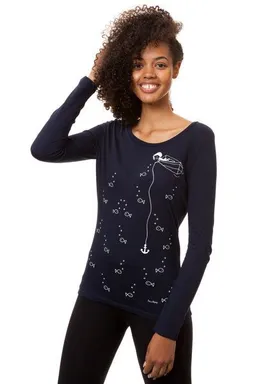 FellHerz FellHerz Damen Longsleeve Ankermädl Bio Fair – Produktbild 1 von 1