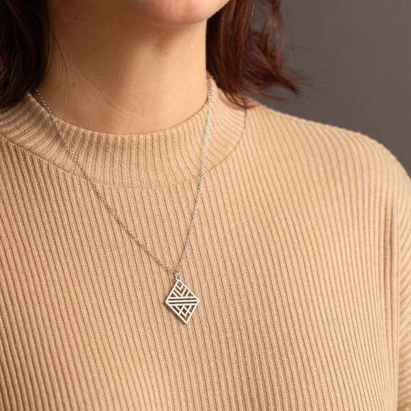 feinformart feinformart Kette mit Holzanhänger 'Tribal Echo', Natur (beige), – Produktbild 5 von 5