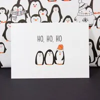 Bow & Hummingbird Bow & Hummingbird Postkarte "Ho, ho, ho" – Produktbild 1 von 1