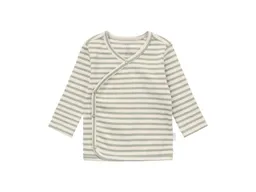 Noppies Wickelshirt Langarm Bio-Baumwolle (kbA) iceberg green geringelt rip 50 – Produktbild 1 von 1