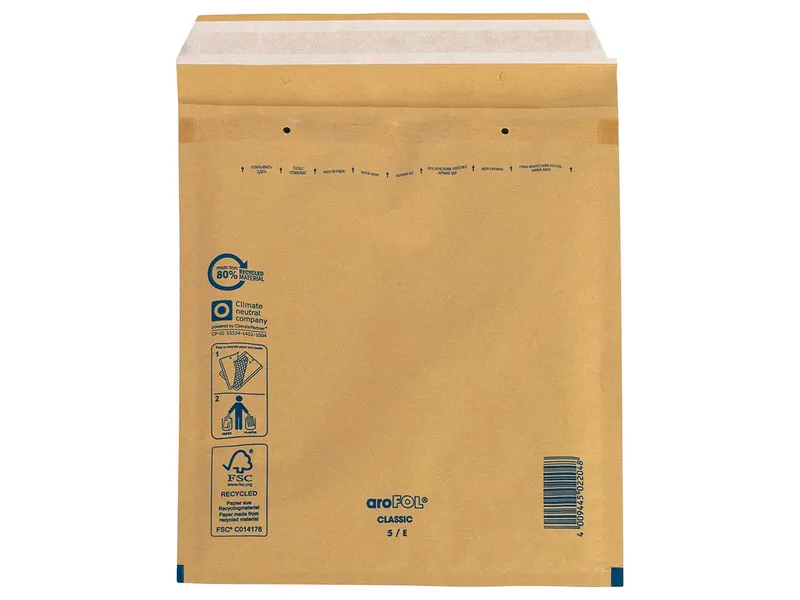 aroFOL aroFOL Luftpolster-Versandtasche 240 x 275 mm (DIN C5) braun – Produktbild 1 von 2