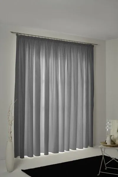 Nature by Adam Nature by Adam Vorhang aus 100% Bio-Baumwolle - Made in Germany - Uni Collection light, Schwarz, – Produktbild 5 von 7