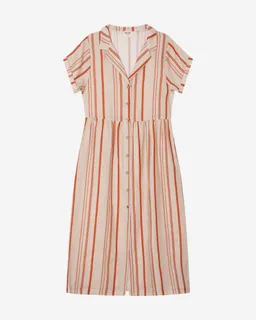 MATONA MATONA Damen vegan Kleid Mit Kragen Gestreift – Produktbild 1 von 1