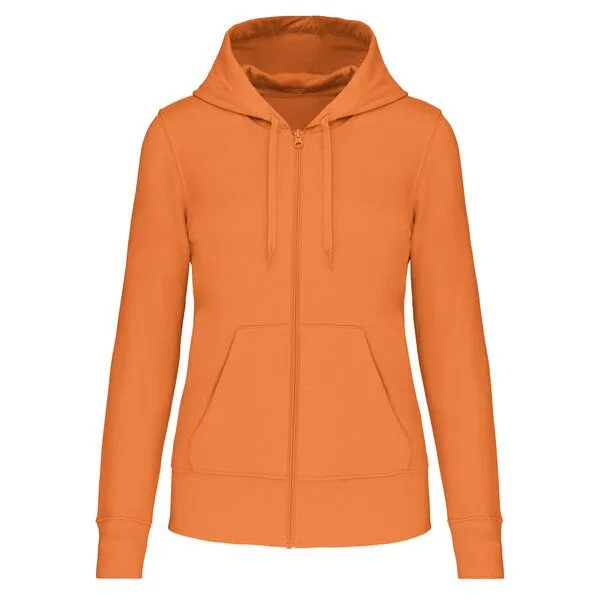 Greenspired Greenspired Umweltfreundliches Kapuzensweatshirt mit Zip für Damen 280g/m² XS-XXL, Helles orange, – Produktbild 1 von 2