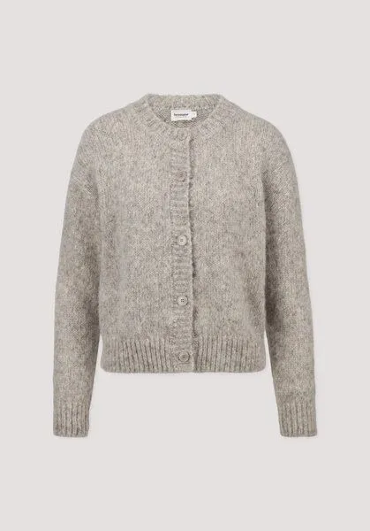 hessnatur hessnatur Strickjacke Relaxed aus Alpaka und Bio-Baumwolle, Naturgrau, – Produktbild 4 von 4