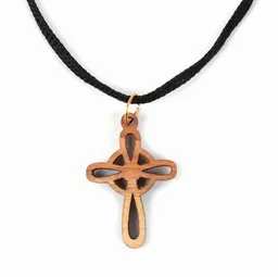 El Puente El Puente Anhänger "Kreuz" am Baumwollband | Fair Trade & Handmade aus Palästina – Produktbild 1 von 1