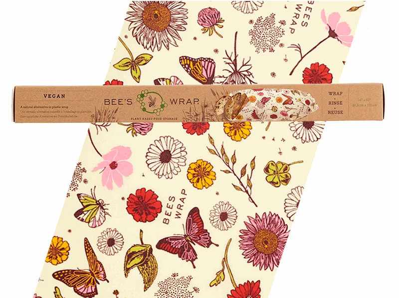 BeesWrap Bees Wrap Pflanzenwachstuch Vegan Meadow Magic XXL Roll - Lebensmittelbehälter / Vorratsdosen von BeesWrap – Produktbild 2 von 2