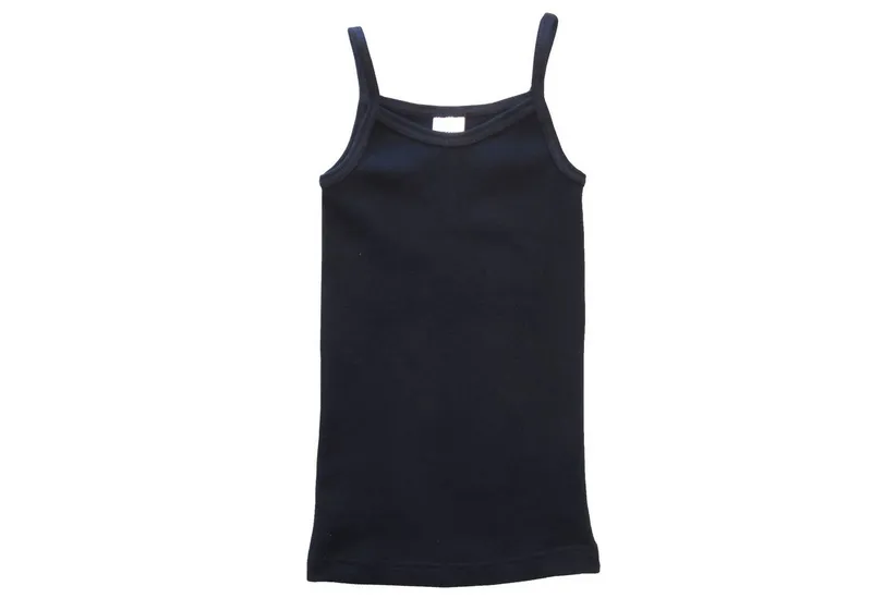 HERMKO Achseltop 2460 100 % Bio-Baumwolle, Trägerhemd, Spaghettiträger, Top, basic, weich, Blau, – Produktbild 1 von 1