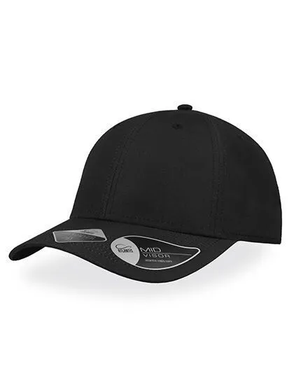 Atlantis Headwear Atlantis Headwear Recy Feel Cap Kunststoffverschluss Leicht gebogener Schirm, Schwarz, – Produktbild 1 von 2